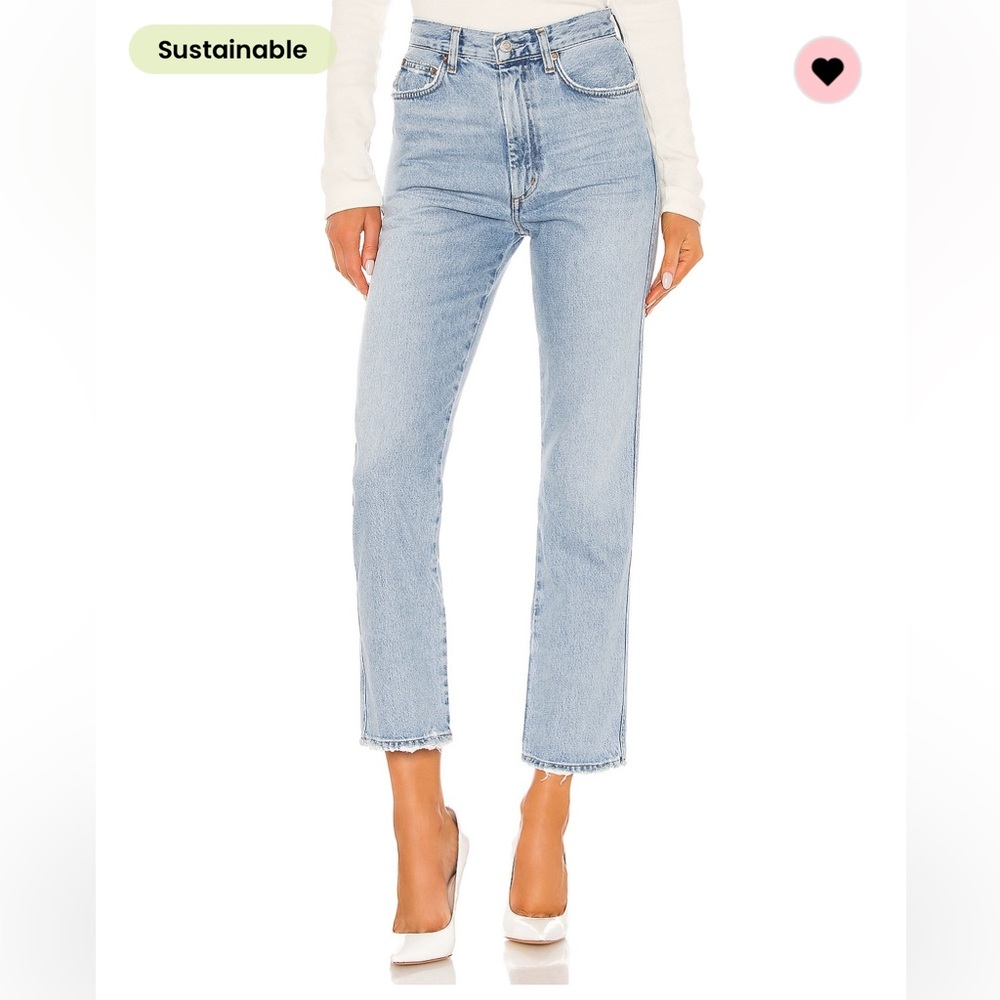 Agolde Pinch Waist High Rise Kick in Riptide